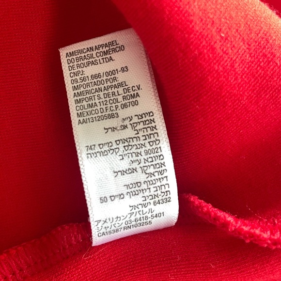 EUC American Apparel Women’s Red Bodycon Midi Cotton Tank Dress Size XS - Picture 7 of 10